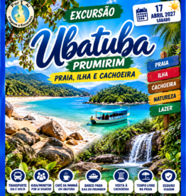 EXCURSÃO UBATUBA – PRUMIRIM: PRAIA, ILHA E CACHOEIRA 17/04